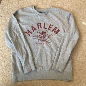 Old Navy Graphic Print Harlem Crest Sweatshirt Cotton Gray Men’s Size 2XL